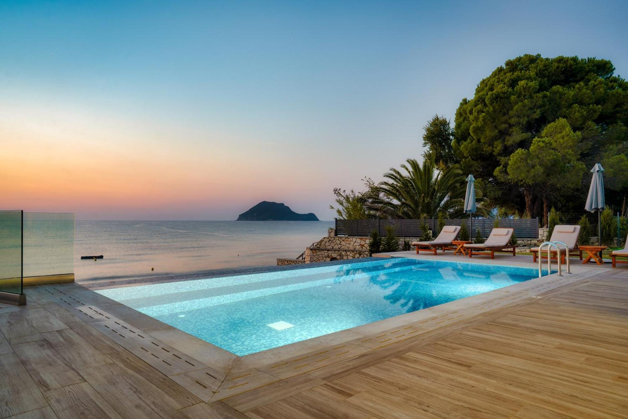 Violet Beach Front Private Villa Лаганас Екстер'єр фото